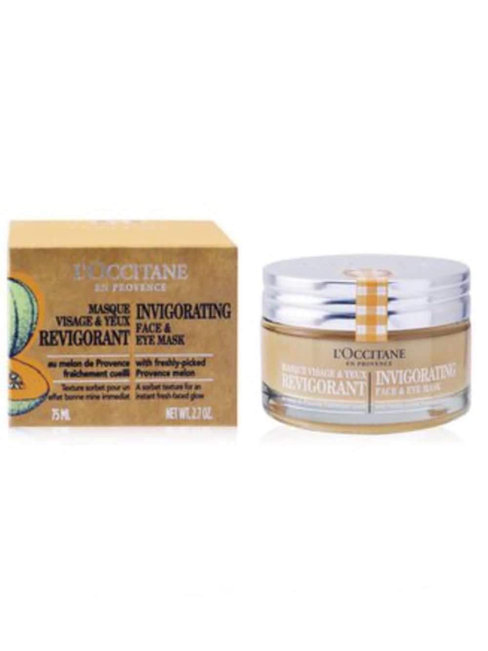 L'OCCITANE Invigorating Face & Eye Mask 2.7OZ NIB